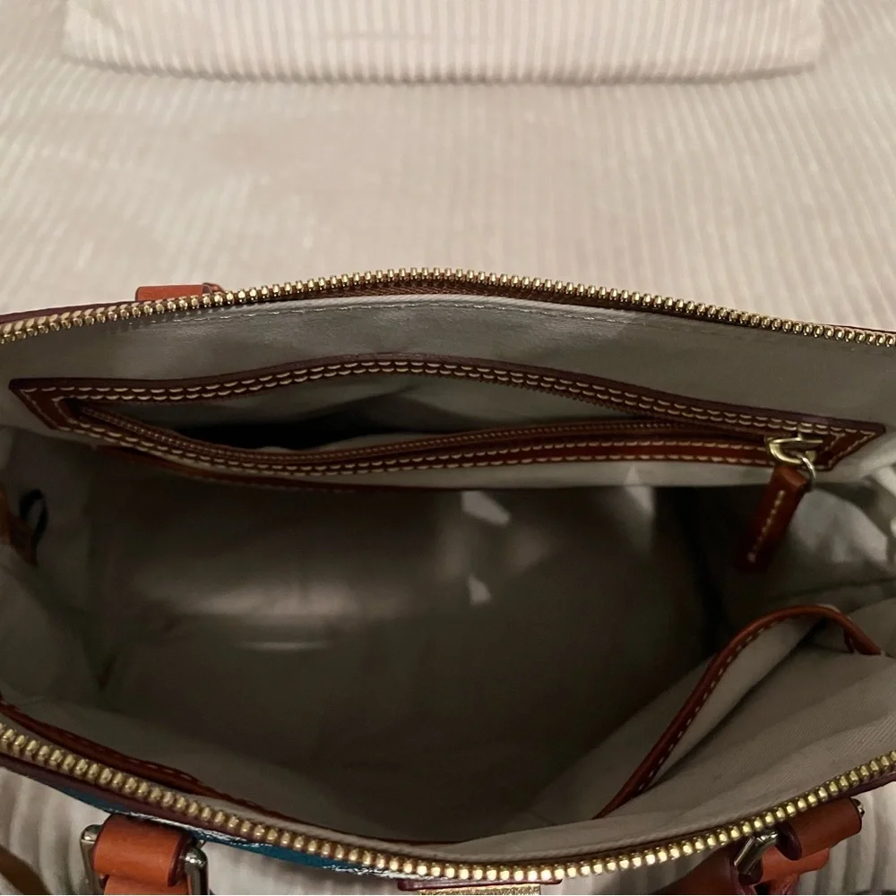 Dooney & Bourke Philadelphia Eagles Satchel with Brown Trim - Picture 4 of 7